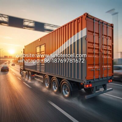 強い負荷容量を持つ3軸の高強度箱貨物半トレーラー