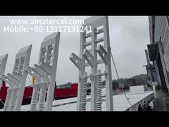 3 軸 フラット ベッド 半トレーラー 防腐 シャーシ 表面 白